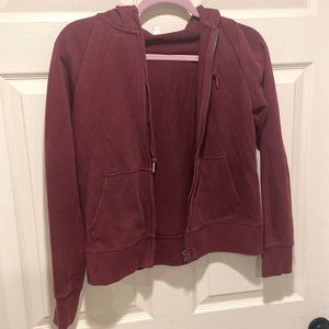 Uniqlo red zip up hoodie